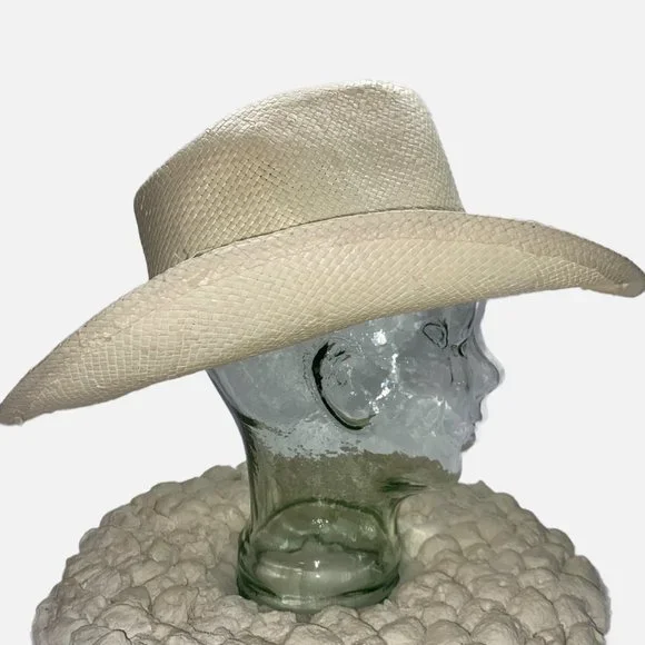 Classic Hat Co. White Straw 10gal Cowgirl Hat 60cm - Picture 6 of 15